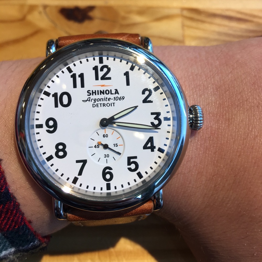 Shinola Leather Watch “The Runwell”